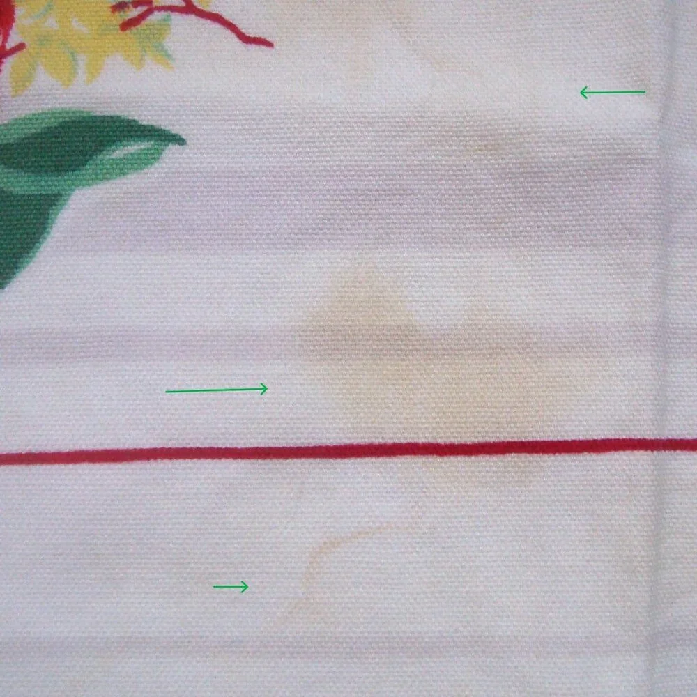 Set of 4 Red Tulip Flower Napkins Cotton &/or Linen Retro Vintage Spring Floral